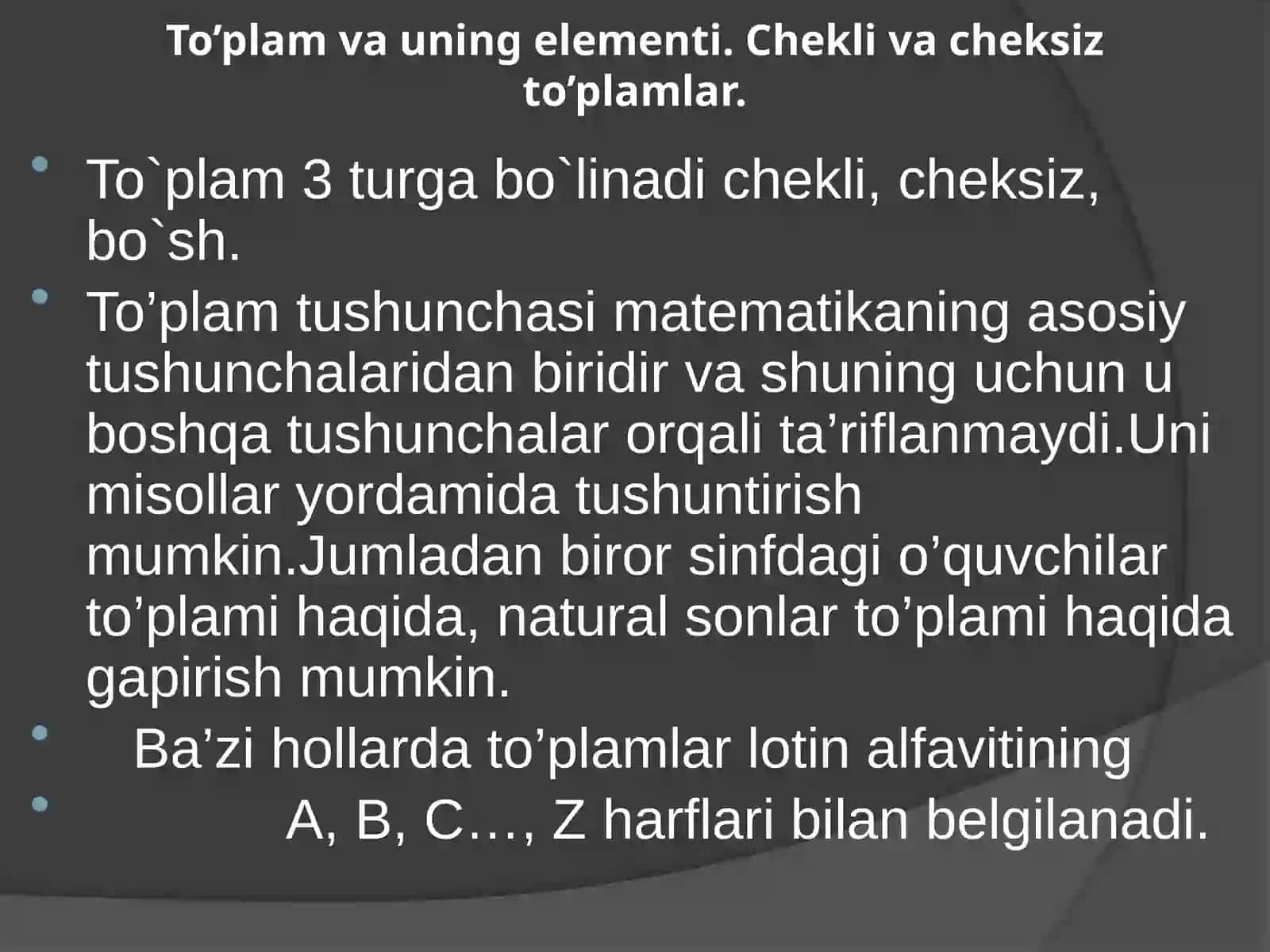 To`plamlar va ular ustida amallar, Eyler Venn diagrammasi 3