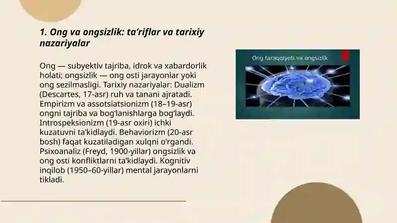 Ong taraqqiyoti va ongsizlik 3