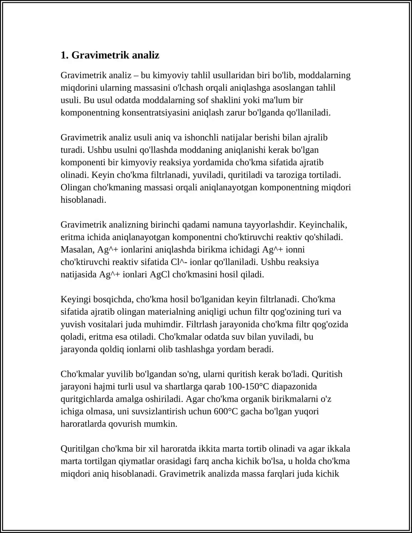 ANALITIK KIMYO.ANALIZ USULLARINI SINFLANISHI 3