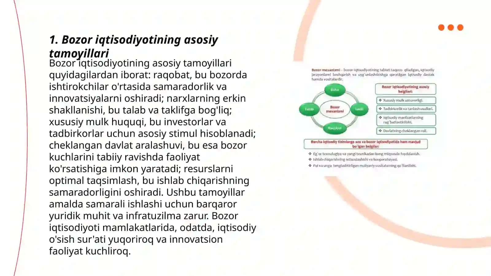 Bozor iqtisodiyotining mazmuni va amal qilishi 3