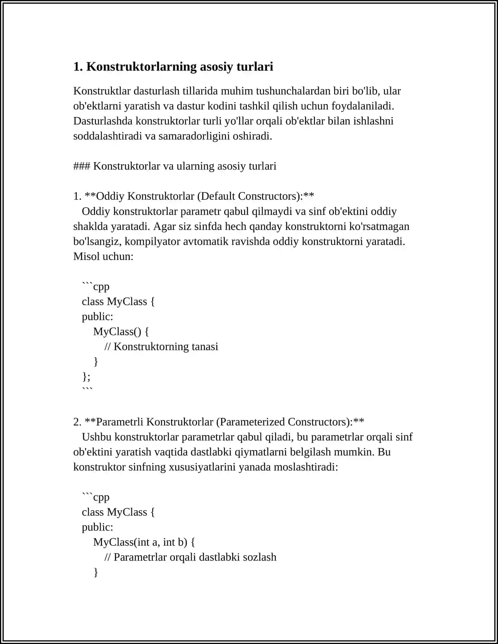 KONSTRUKTORLAR VA ULARNI TASHKIL ETISH USULLARI 3