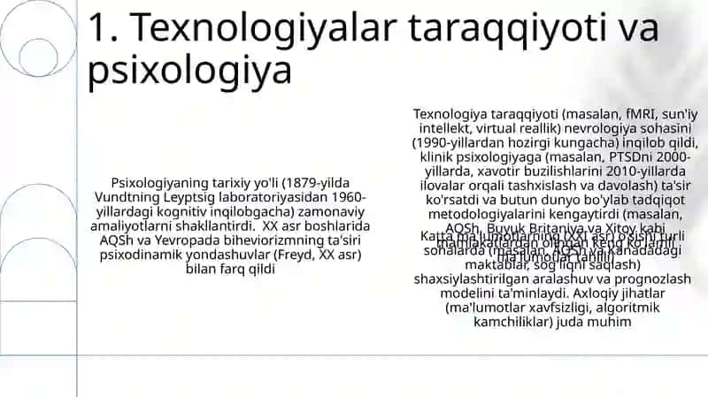 Psixolog kasbining shakllanishi tarixi va bugungi imkoniyatlari 3