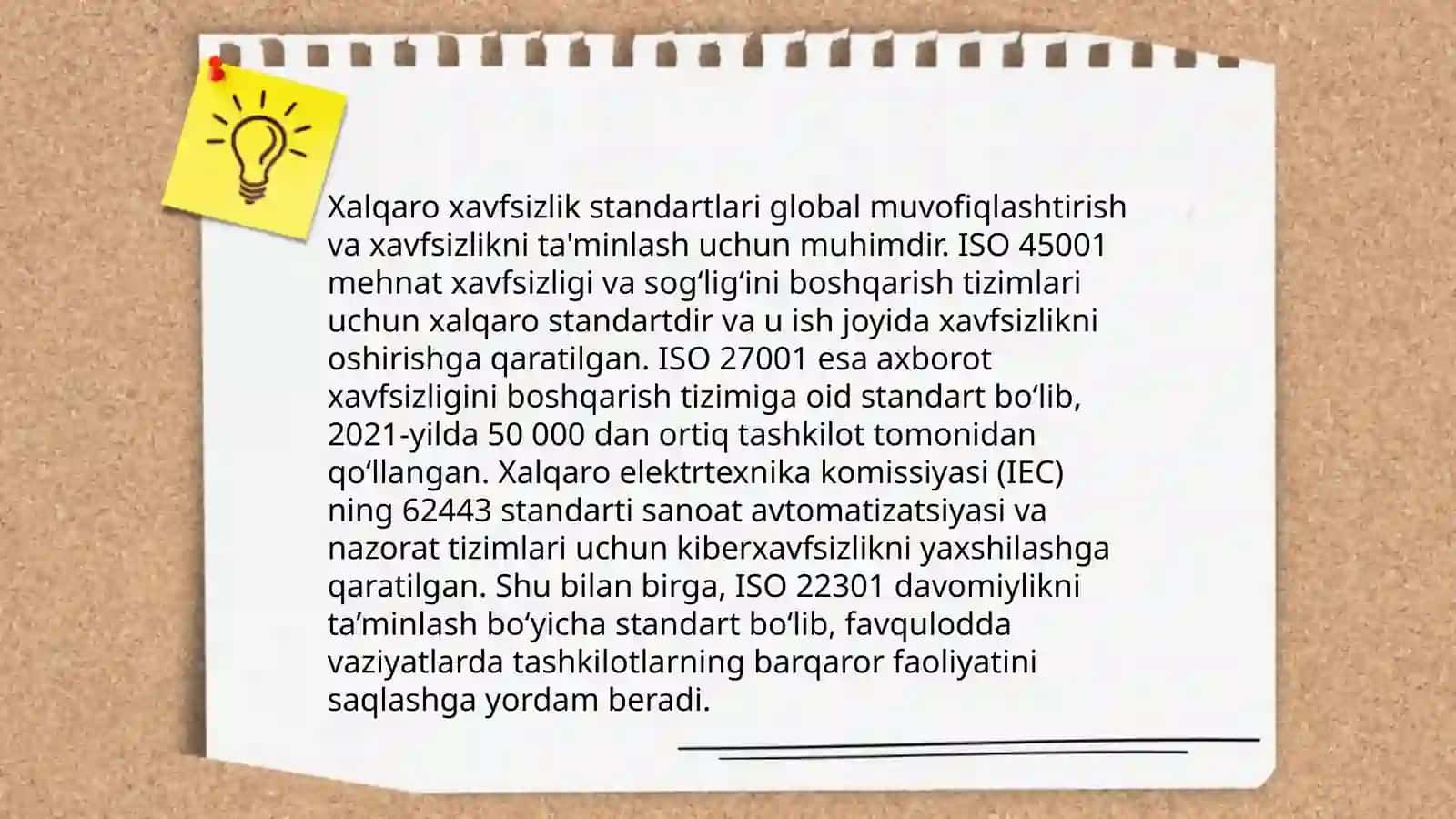 Xalqaro xavfsizlik standartlari 3