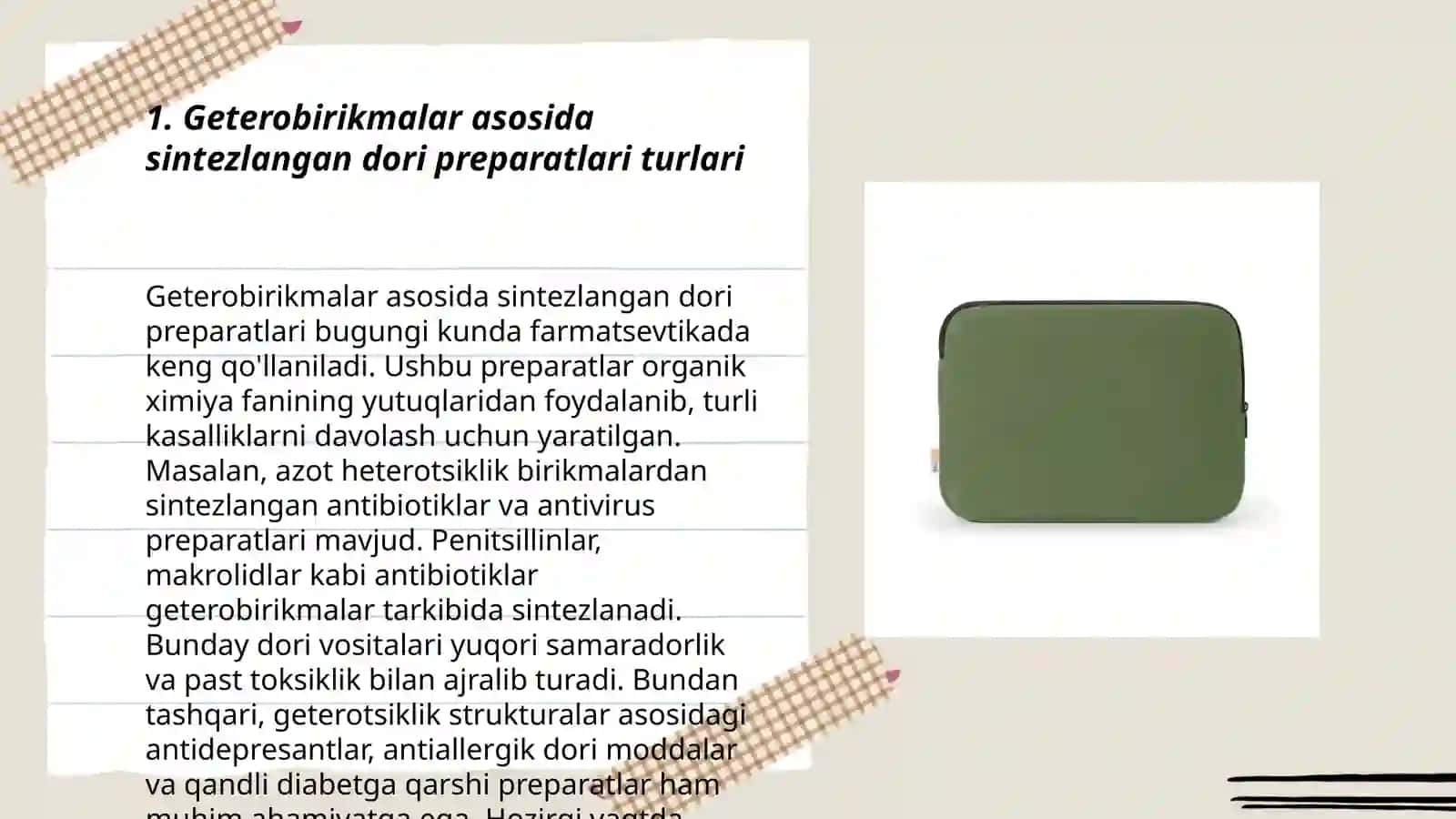 Geterobirikmalar asosida olinadigan dori preparatlari 3