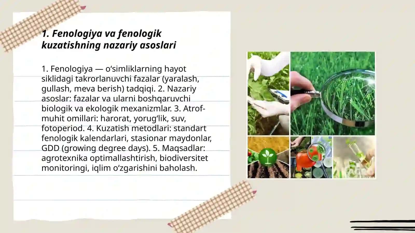 Oʻsimliklarda Fenologik kuzatishlar olib borish metodikasi 3
