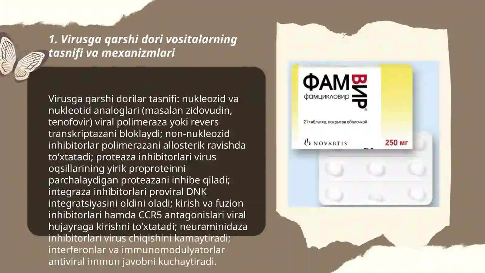 Virusga qarshi dori vositalarning klinik farmakalogiyasi 3