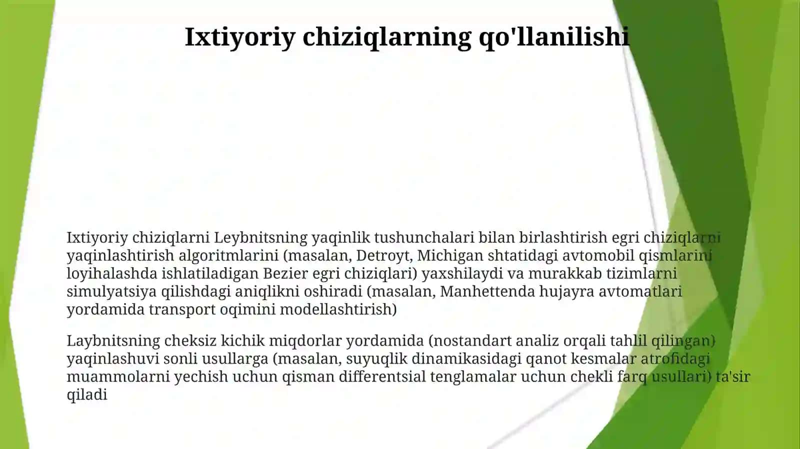 Ixtiyoriy hadli qatorlar va ular yaqinlashishning Leybinist alomati 3