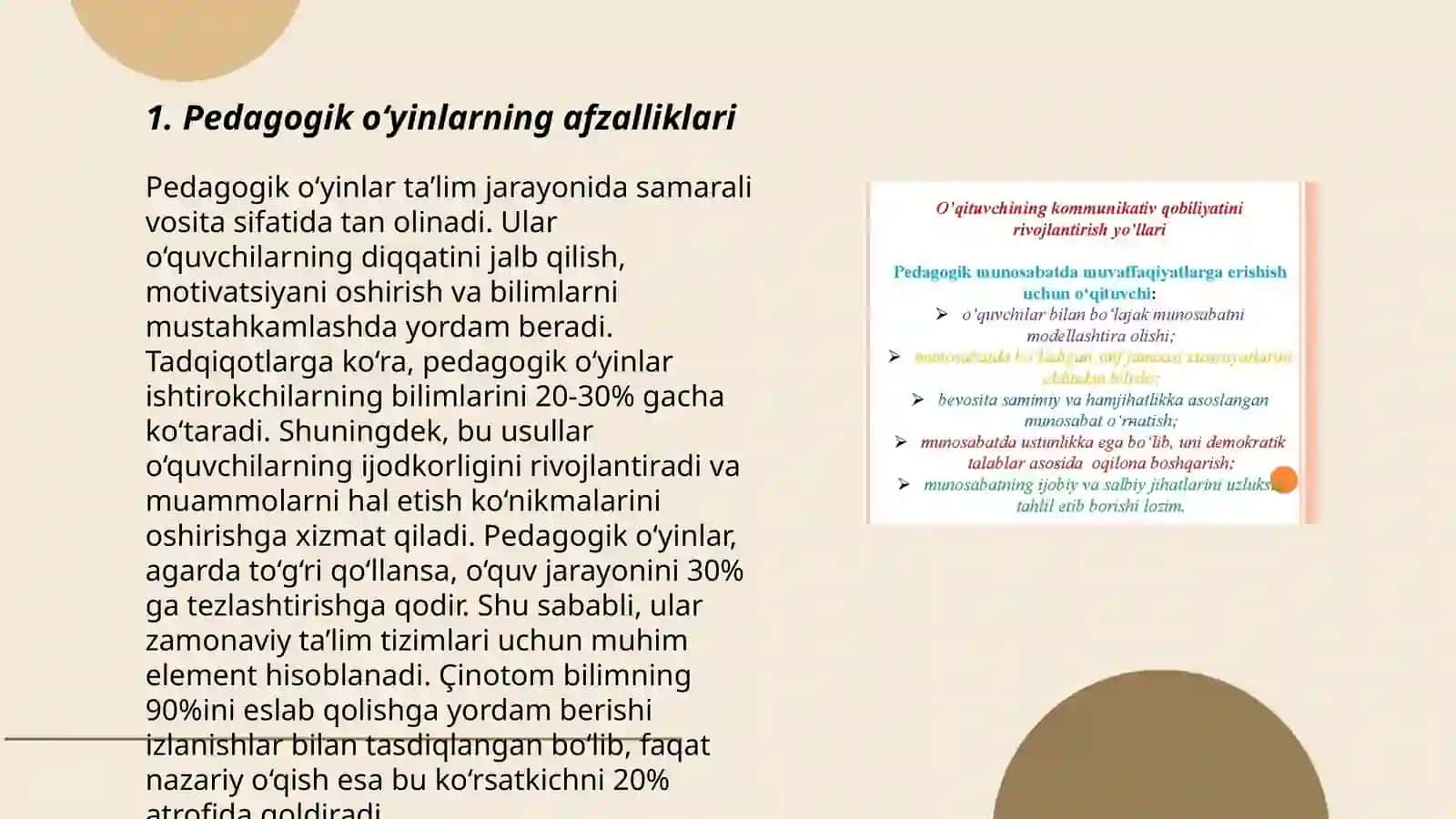 Pedagogik o‘yinlar: o'quv jarayonini boyitish 3