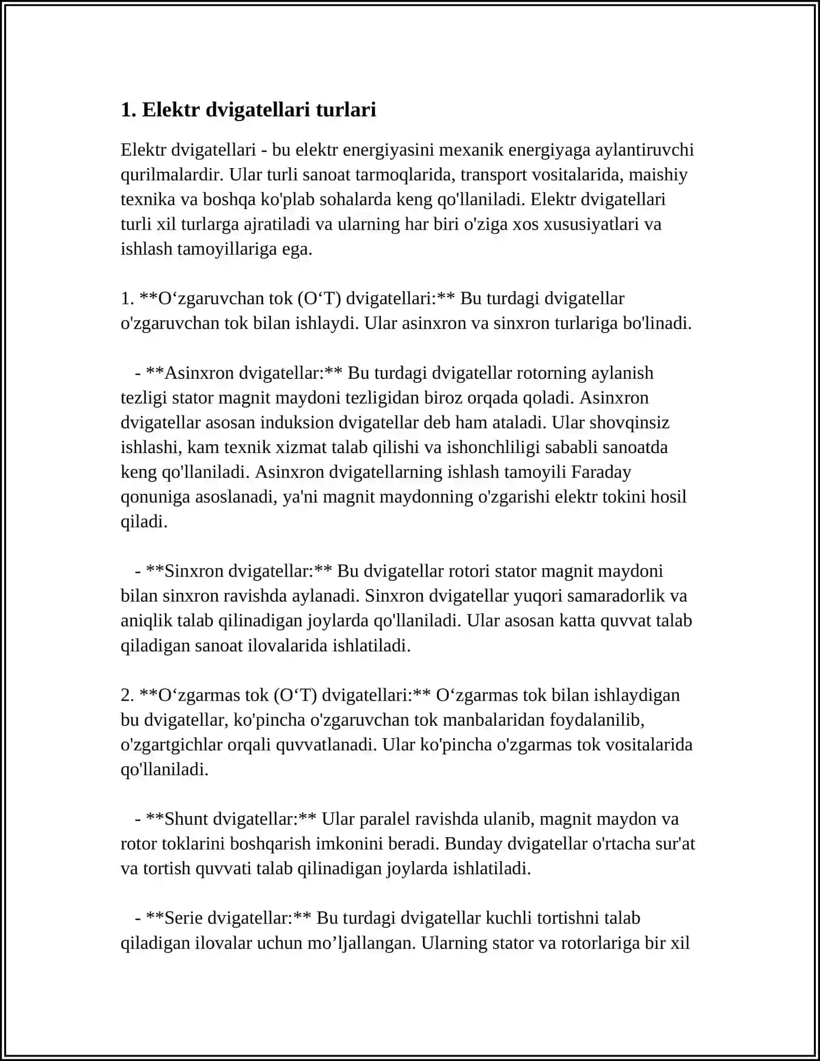 TOKARLIK DASTGOHLARIDA QOLLANILADIGAN ELEKTR YURITMA TURLARI 3