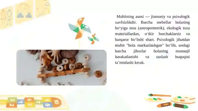 Ilk Yoshdagi Bolalar Bilan Korrektsion va Rivojlantiruvchi Muhitni Yaratishga Qo’yiladigan Talablar 3