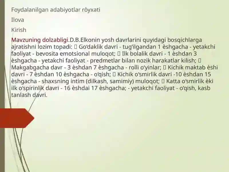 Maktabgacha yoshdagi  bolalar bilan  olib  boriladigan ijtjmoiy pedagogik faoliyat. 3