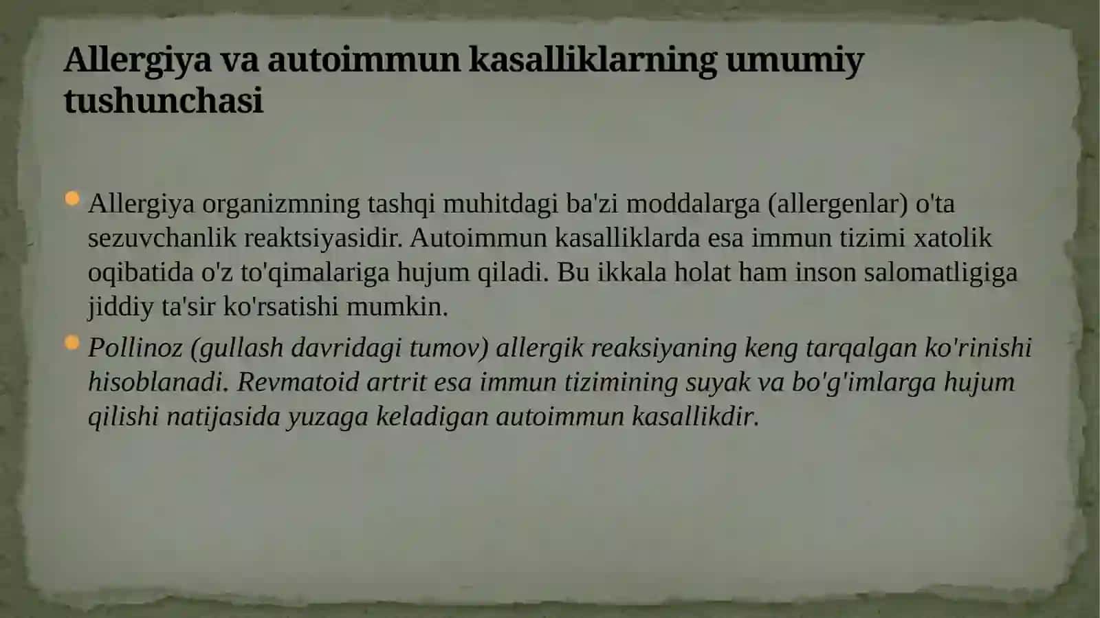Allergiya va autoimmun kasalliklarning valeologik jihatlari 3