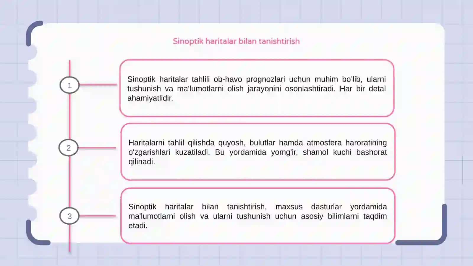 Sinoptik haritalarni tahlil qilish va ma'lumotlar olish 3