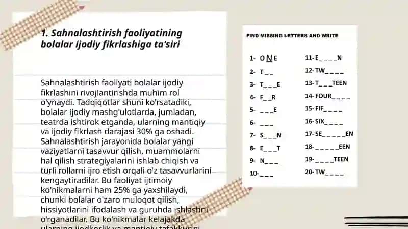 Sahnalashtirish faoliyati vositasida bolalarda ijodiy qobiliyatlarini rivojlantirish 3
