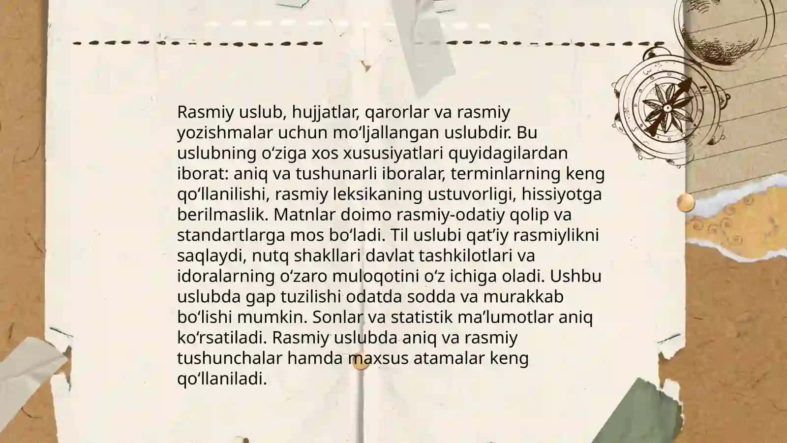 Rasmiy uslub. Rasmiy matnlar ustida ishlash 3