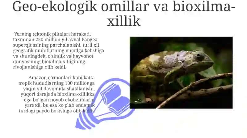 Yer yuzasida biologik xilma-xilikning shakllanishida evolutsion yondashuv 3