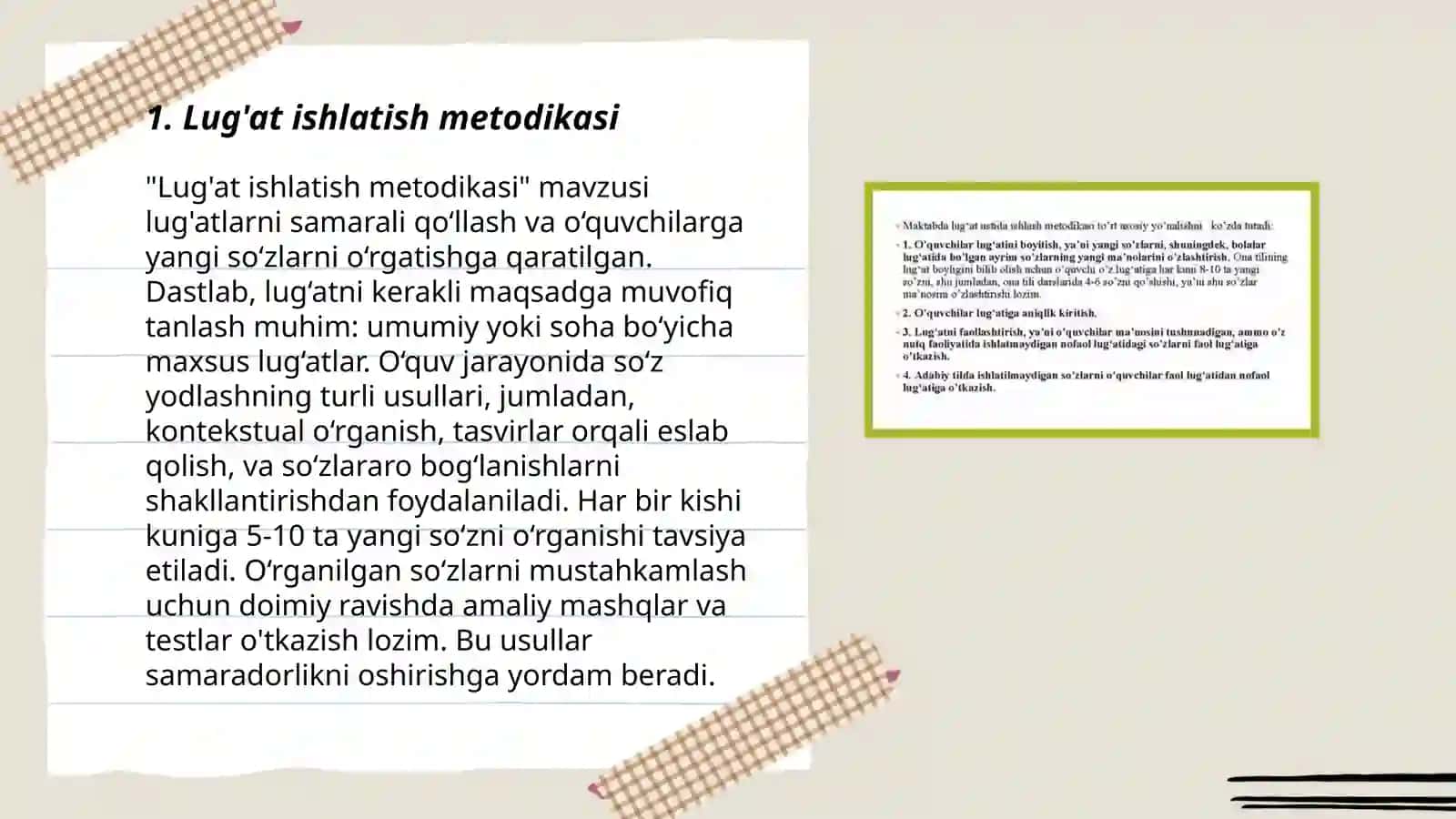 Lug'at ustida ishlash metodikasi 3
