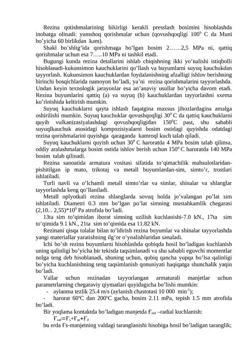 Rezina va plastmassa detallarning texnologiyabopligi 3