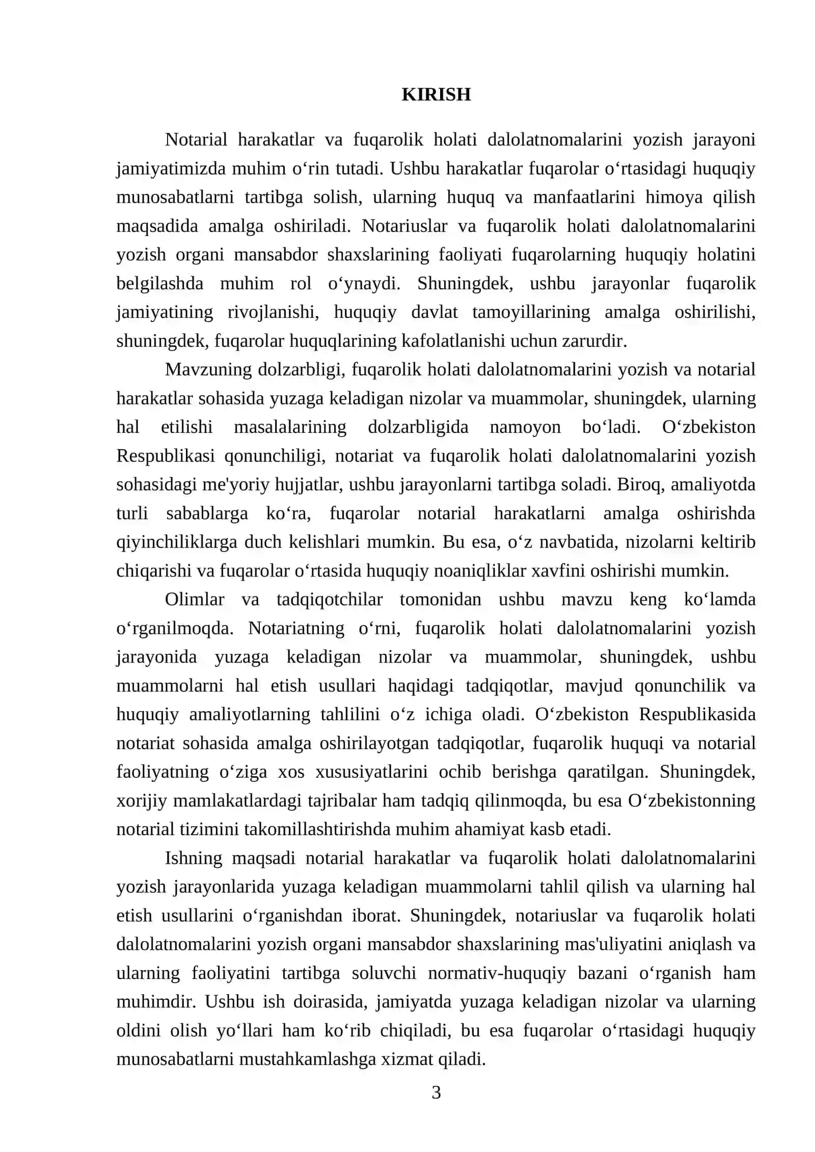 Notarial harakatni amalga oshiris, fuqarolik holati dalolatnomalarini yozishni roʻyhatga olish rad etilganligi yoki notariusning yoxud fuqarolik holati dalolatnomalarini yozish organi mansabdor shaxsining harakatlari (harakatsizligi) yuzasidan nizolashish to'g'risidagi ishlarning oʻziga xos xususiyatlari 3