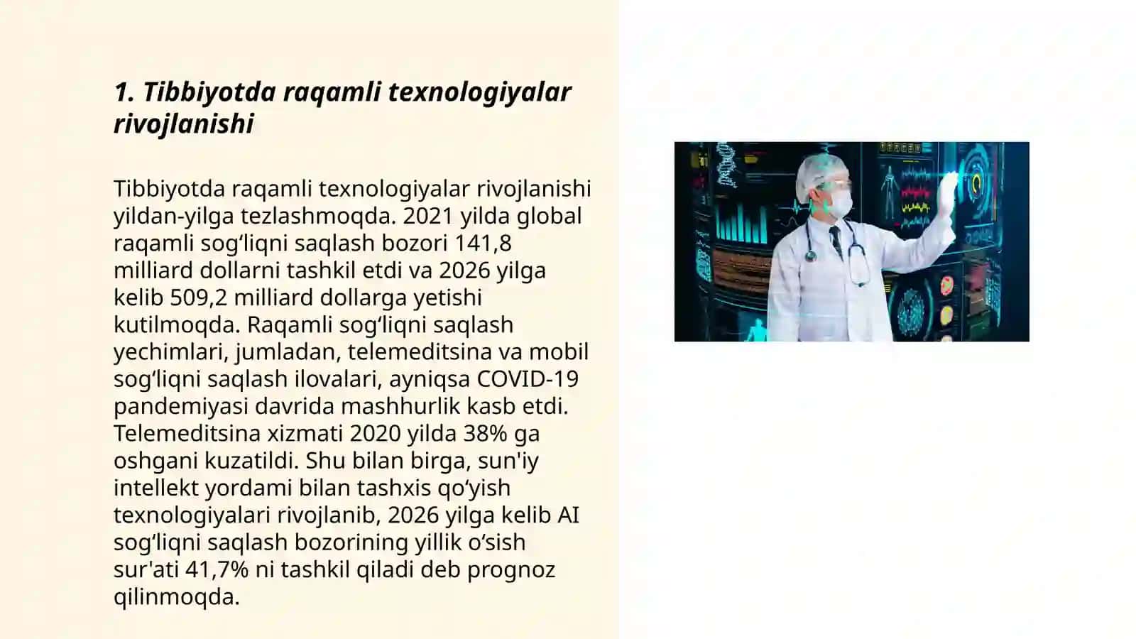 Tibbiyotda raqamli texnalogiyalar 3