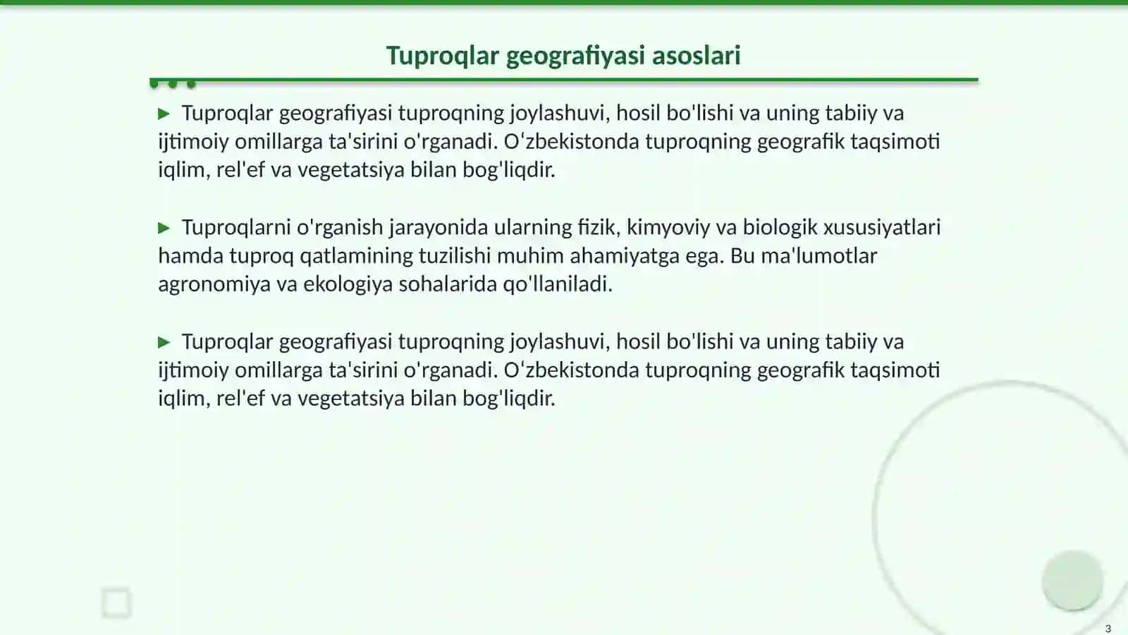 Oʻzbekistonning togʻ va togʻoldi mintaqasi tuproqlari geografiyasi va uni muhofaza qilish 3