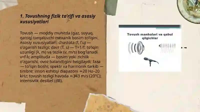 Tovushning fizik ta'rifi va asosiy xususiyatlari 3