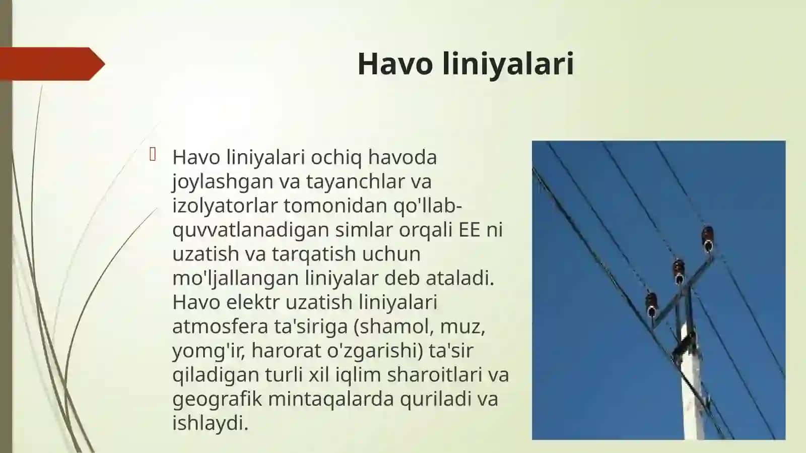 Elektrenergiyasini uzatishda foydalaniladigan simlar 3