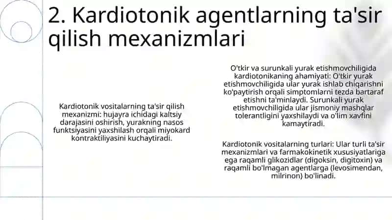 OʻTkir Va Surunkali Yurak Yetishmovchiligida Kardiotonik Vositalarning Ahamiyati 3