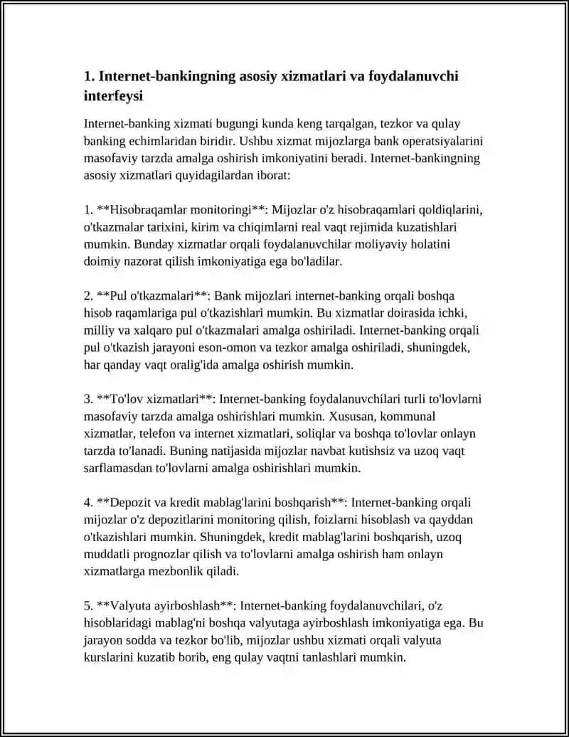 INTERNET BANKING, INTERNET SAVDO, INTERNET SUG'URTA, INTERNETMARKETING 3