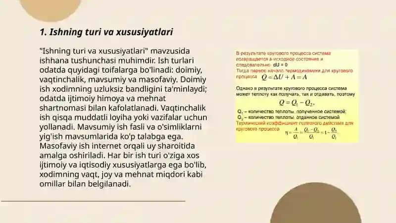 Ish,issiqlik,ichki energiya va entalpiya 3