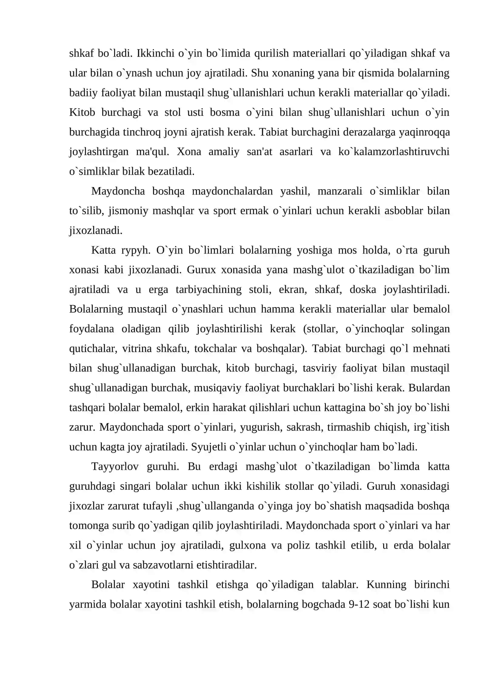 Kunning ikkinchi yarmida bolalar faoliyatini tashkil qilish 3
