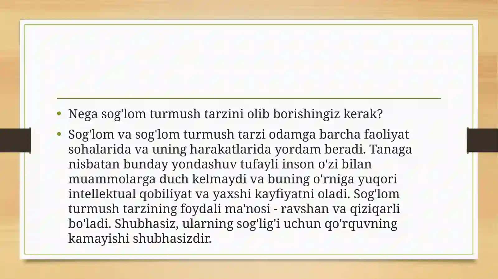 Sog'lom turmush tarzi shakillantirish muammolari 3