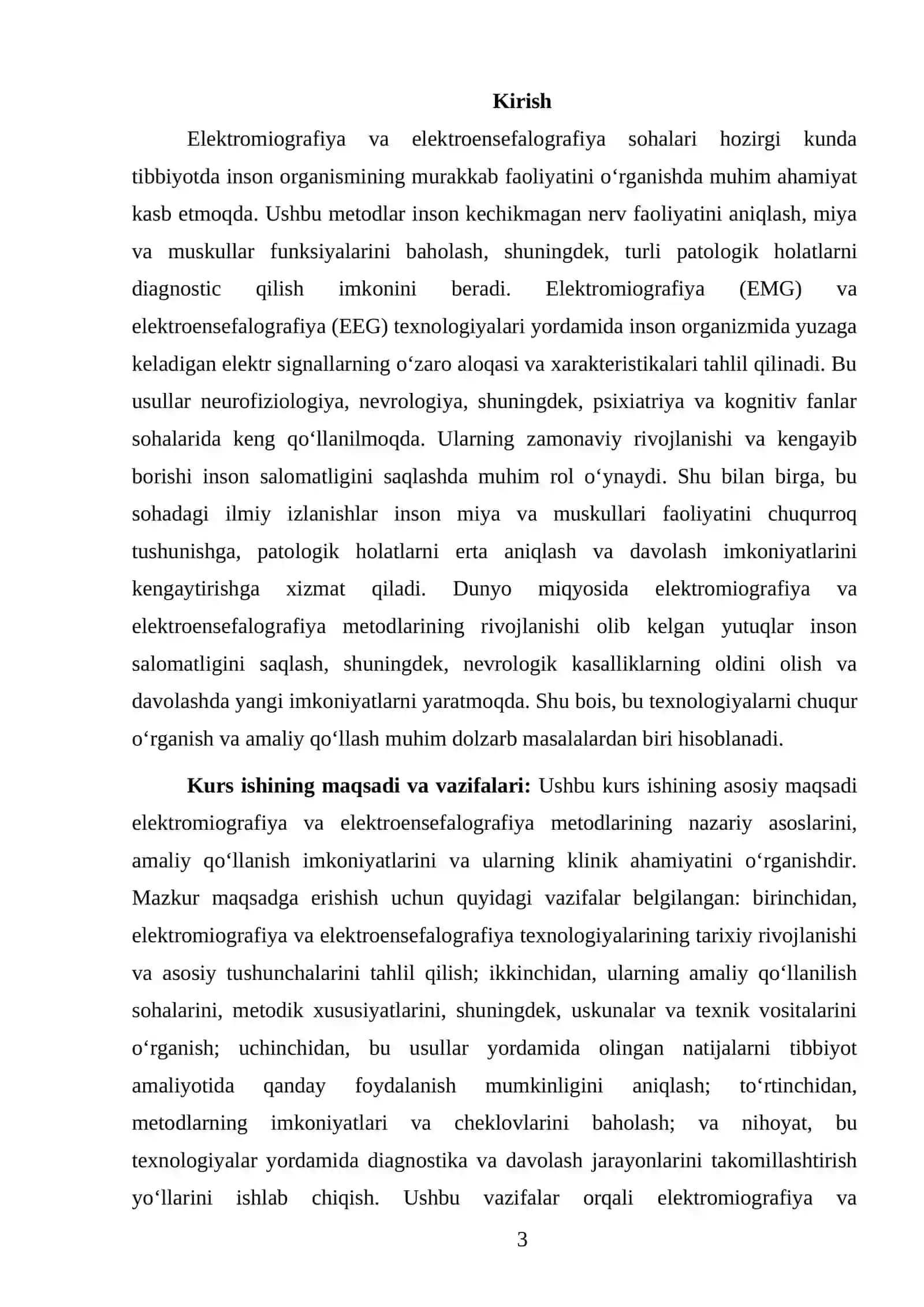 Elektromiografiya va elektroensefalografiya KURS ISHI 3