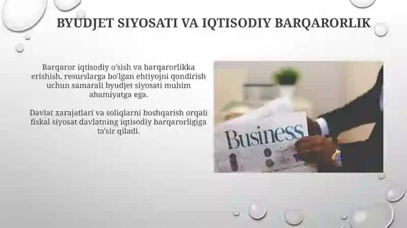 Byudjet siyosati va iqtisodiy barqarorlik 3