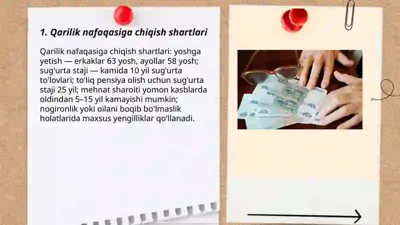 Qarilik, yoshga ko'ra nogironlik va boquvchisini yo'qotganlik nafaqasi 3