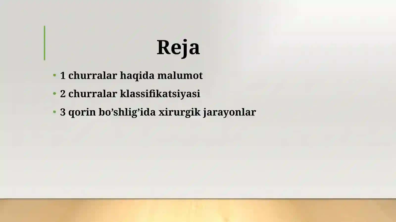 Churralar klassifikatsiyasi 3