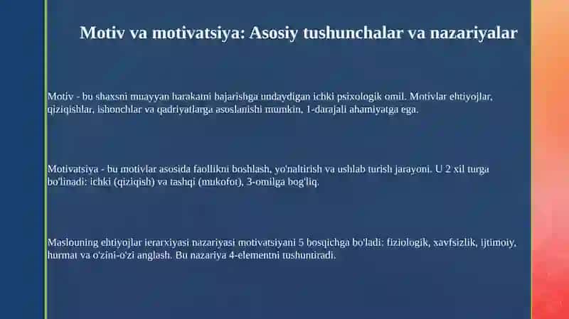 Motivatsiya va motiv muammosi 3