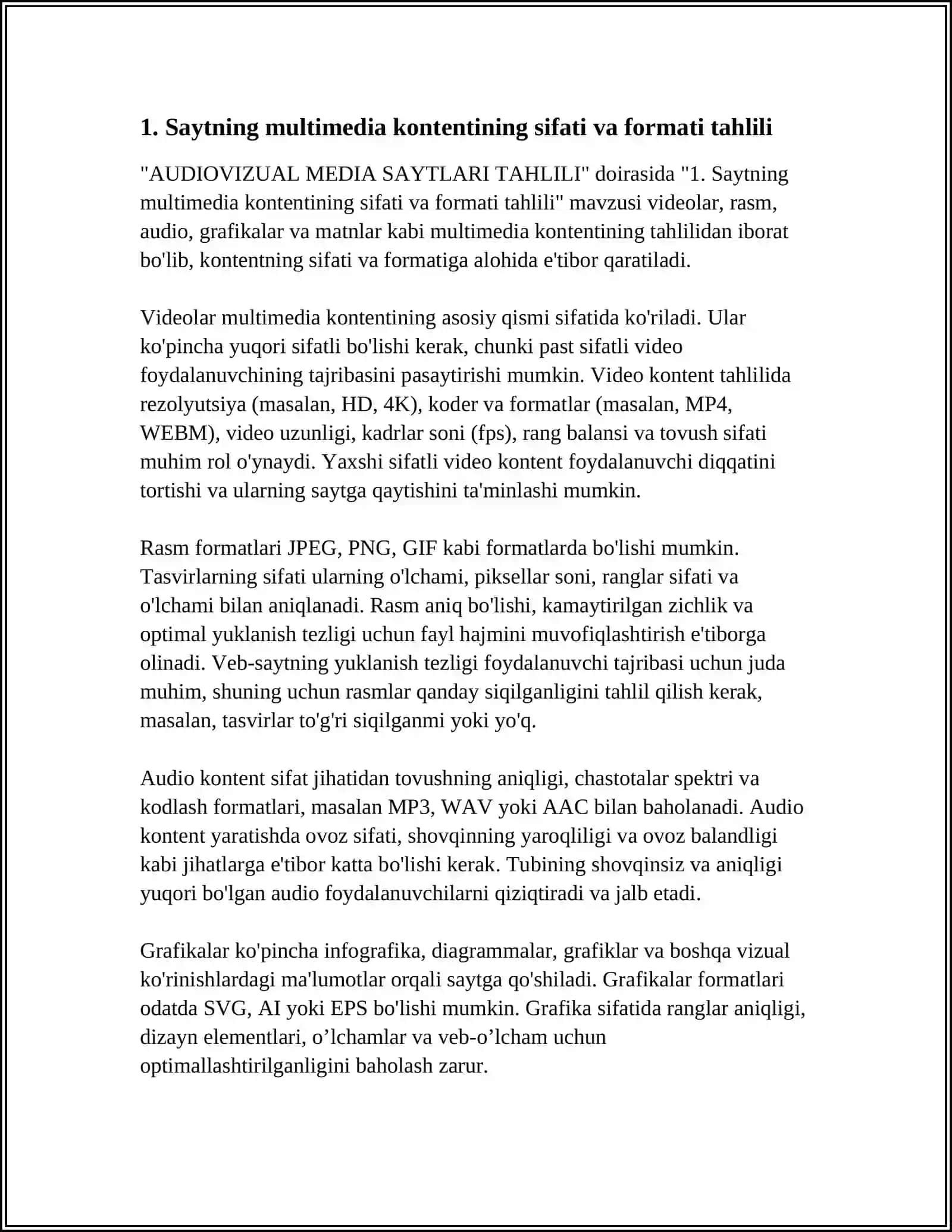 "AUDIOVIZUAL MEDIA SAYTLARI TAHLILI" 3