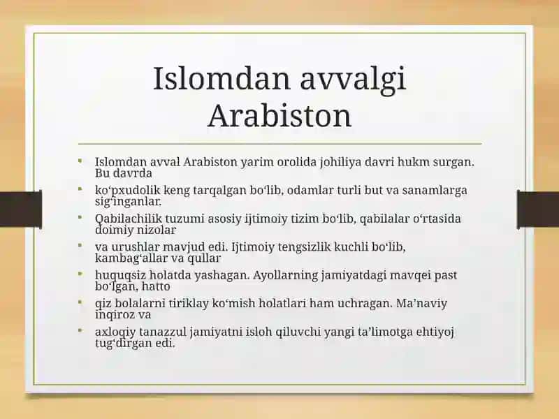 ISLOM DINI TARIXI VA MOHIYATI 3