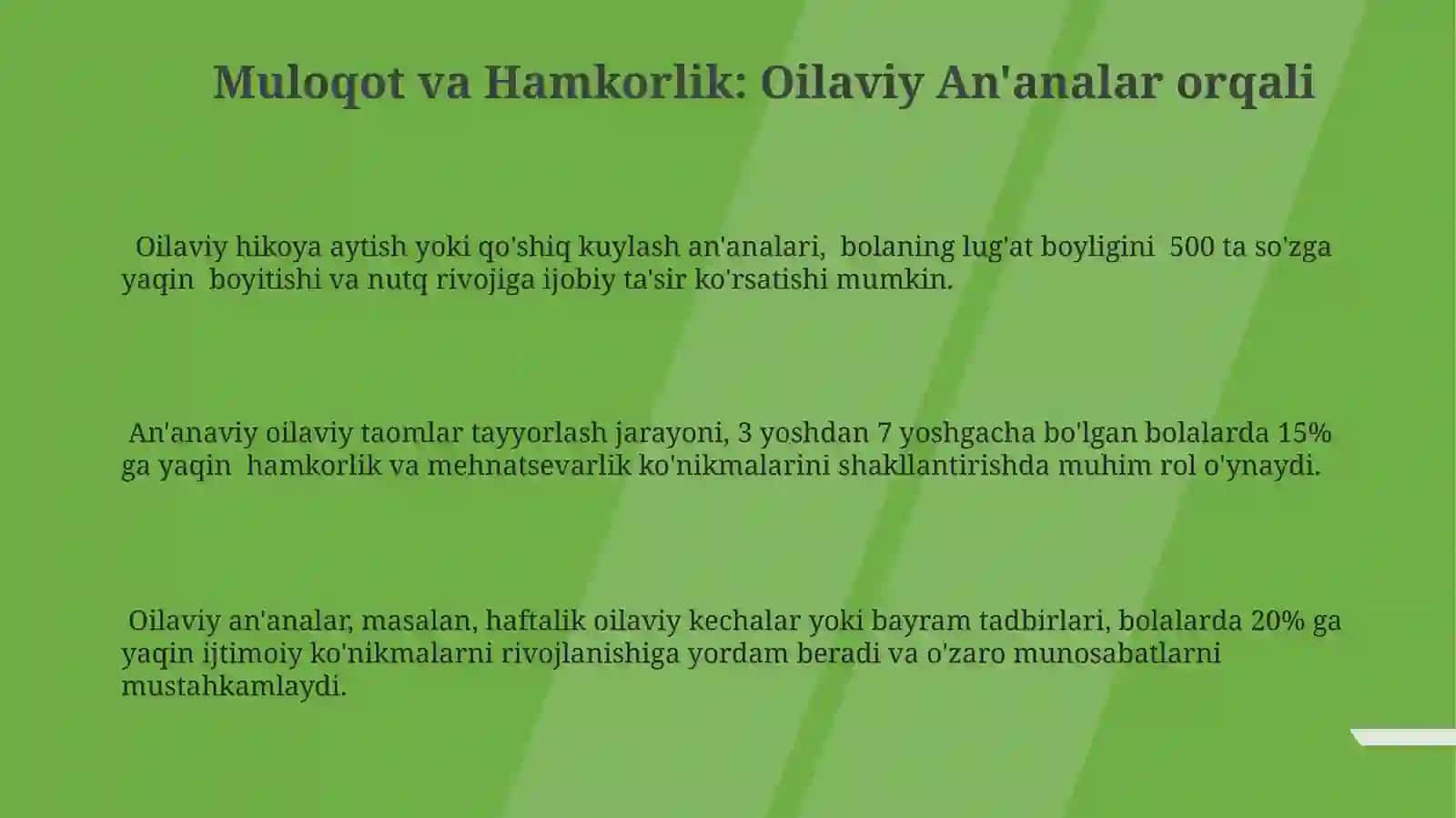 Tarbiyada oilaviy udumlar va anʼanalar 3