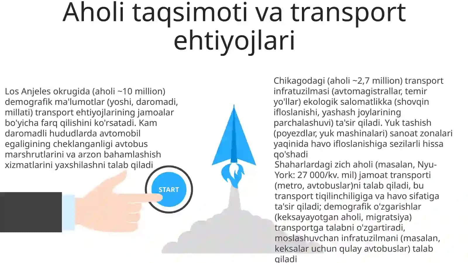 Demografiya, Transport va ekologiya 3
