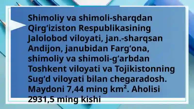 Namangan viloyatining mamuriy hududiy tarkibi va ijtimoiy iqtisodiy rivojlanish xususiyatlari 3