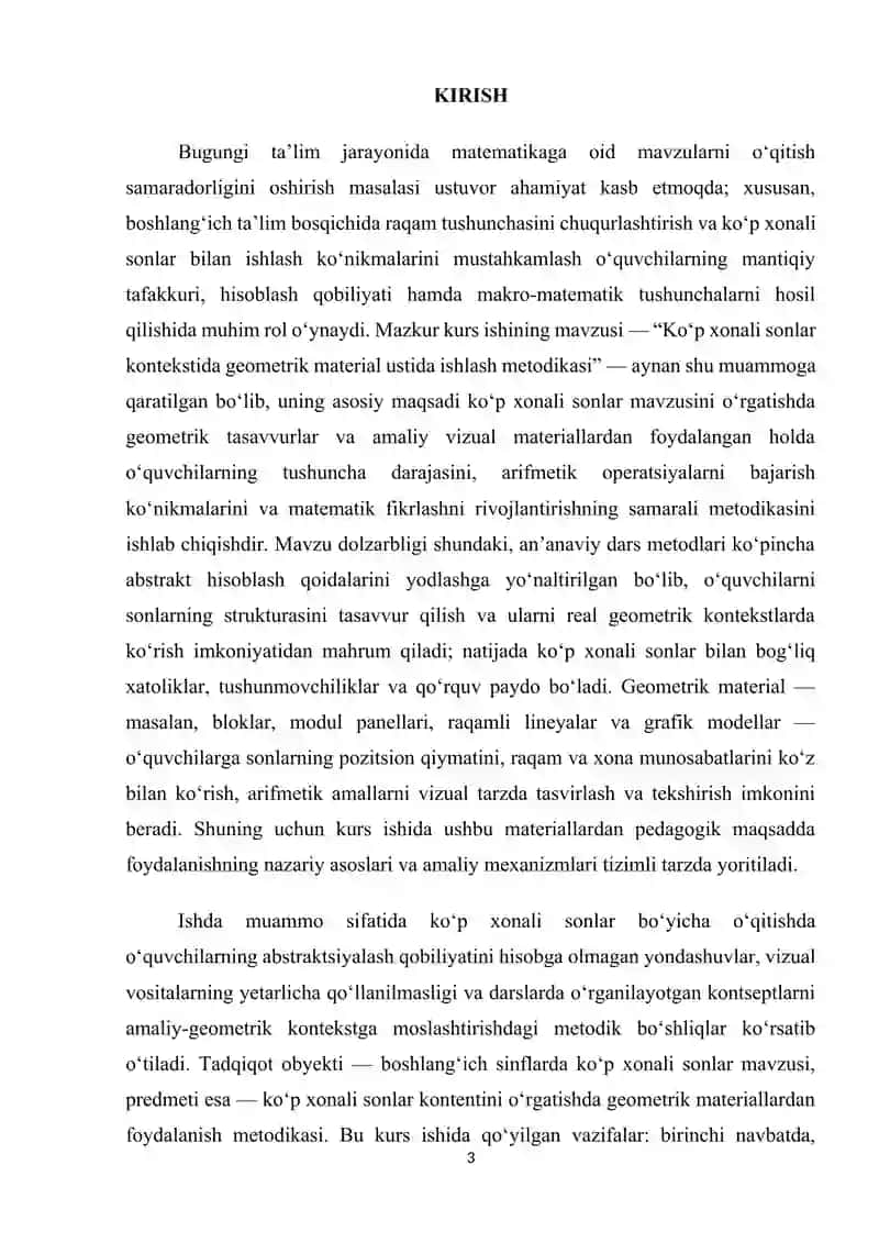 KOʻP XONALI SONLAR KONSENTRIDA GEOMETRIK MATERIAL USTIDA ISHLASH METODIKASI 3