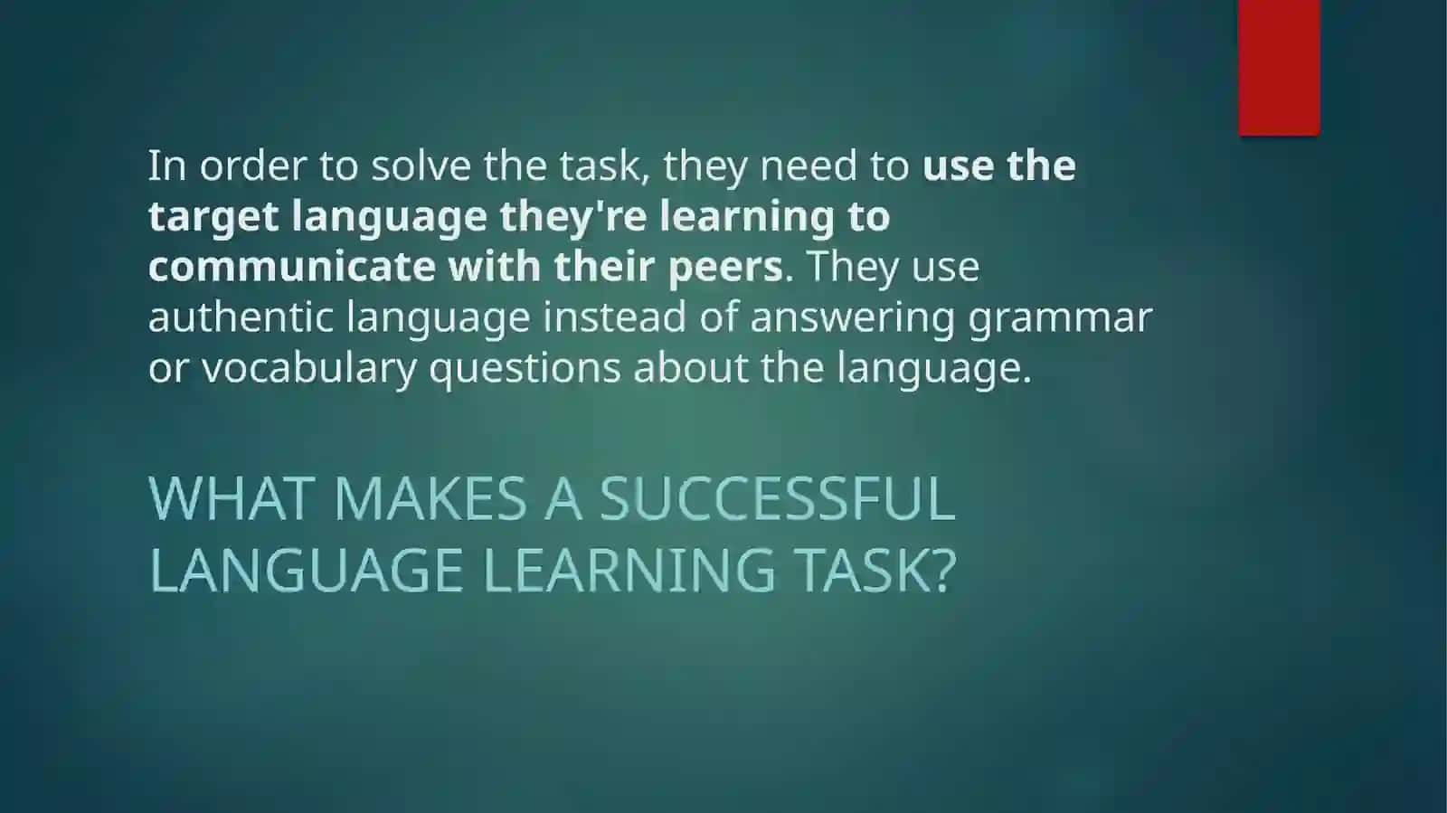 Thelanguage learning task: TBL, CBL, PBL 3