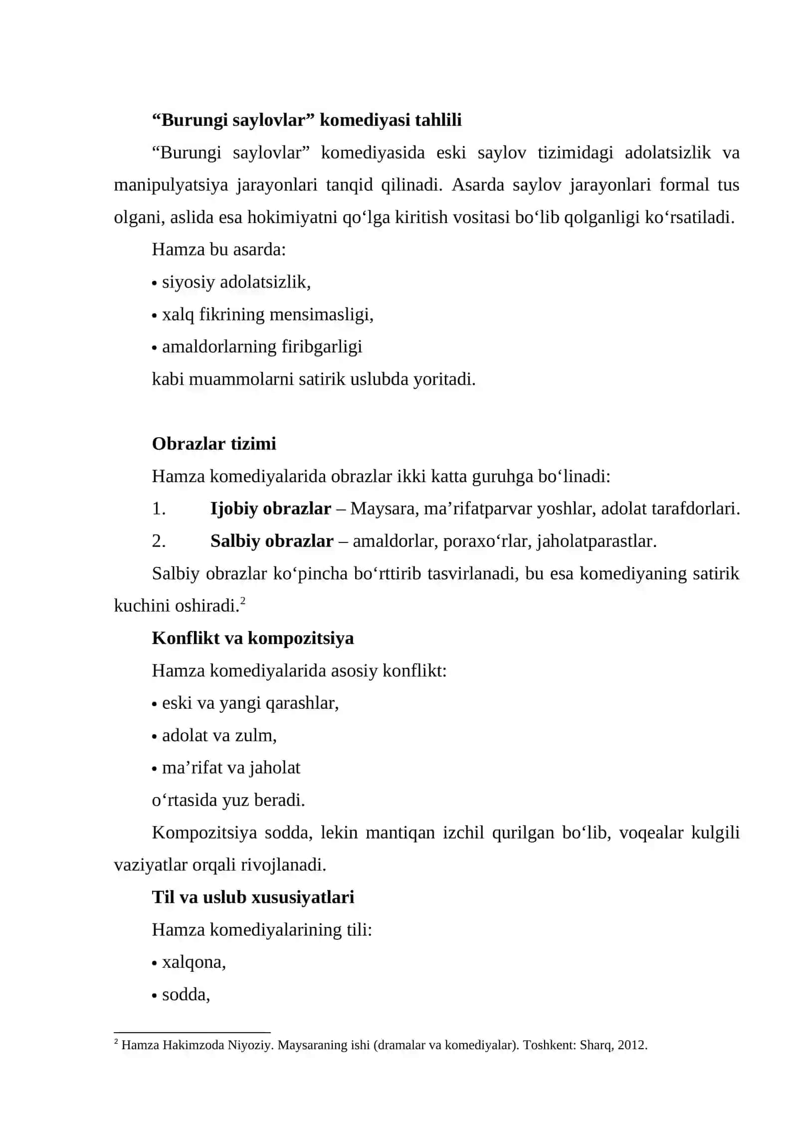 HAMZA HAKIMZODA NIYOZIYNING KOMEDIYALARI TAHLILI 3