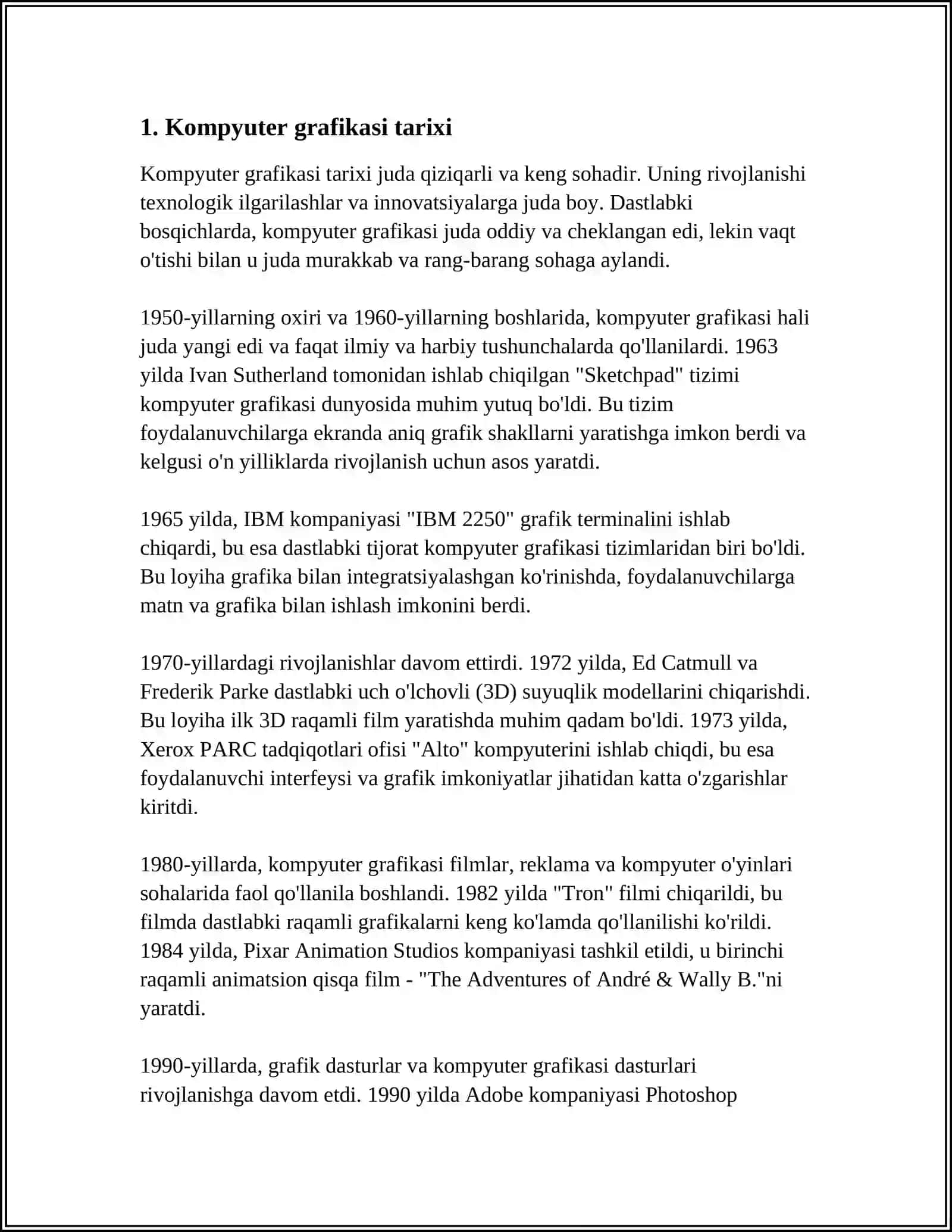 KOMPYUTER GRAFIKASI JARAYONI 3