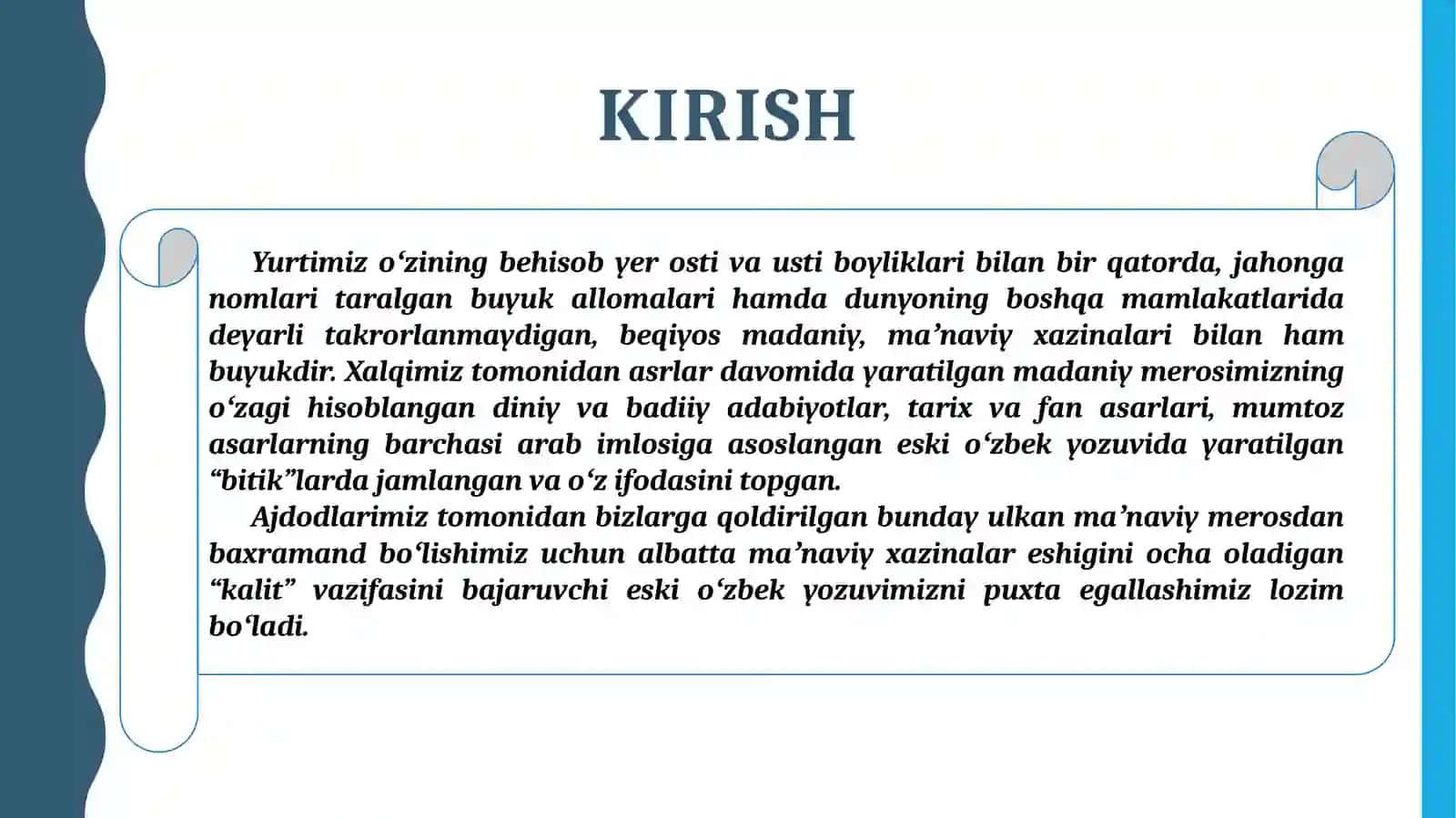 Oʻzbek tilining arab imlosidagi alifbo harflari 3