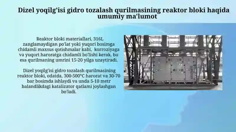 Dizel yoqilg'isi gidrotozalash qurilmasi reaktor bloki 3