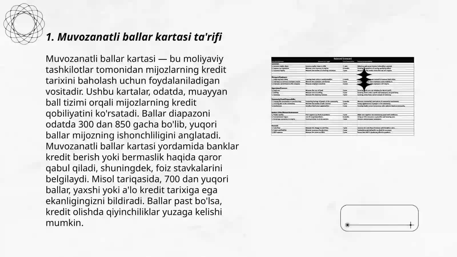 Muvozanatli ballar kartasi 3