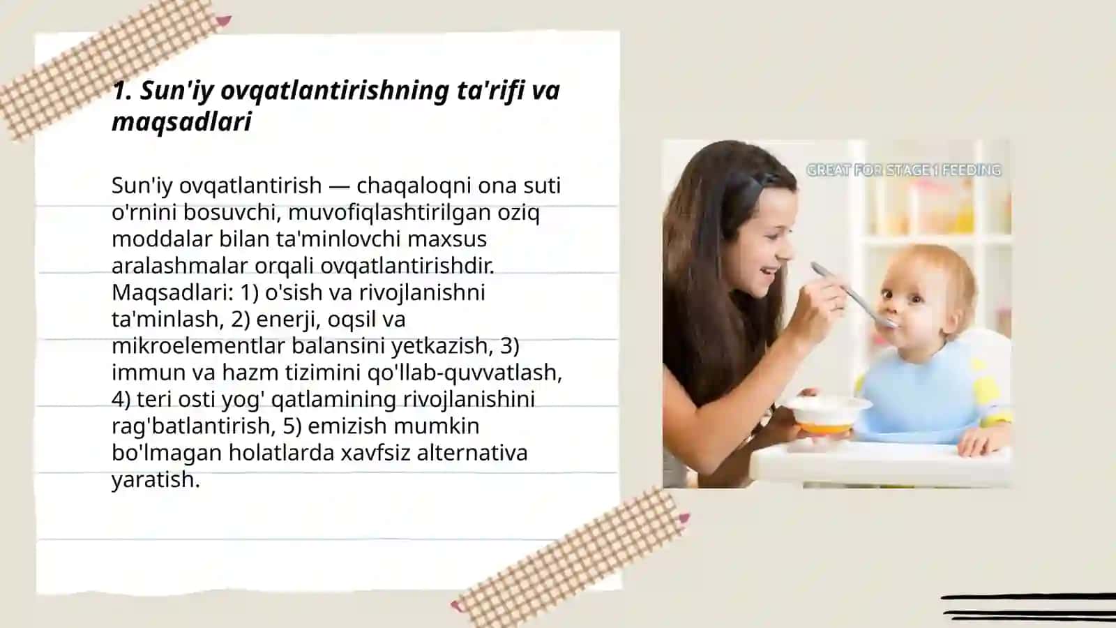 Sun'iy ovqatlantirishning ta'rifi va maqsadlari 3